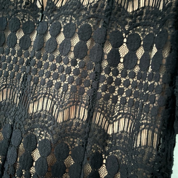 White House Black Market Black Midi Lace Sheath Dress Size 10 12 - Picture 11 of 16